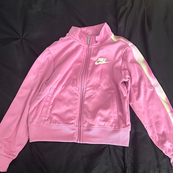 Nike Pink and White Athletic Tracksuit kids size 6x - Picture 2 of 5